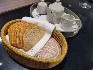 Warmer <b>Basket</b> with Stone - <b>Bread</b> <b>Baskets</b> for Serving , Sourdough Maker, House Warming Gift Terracotta, Bakers Gift for Kitchen - Product Image 3