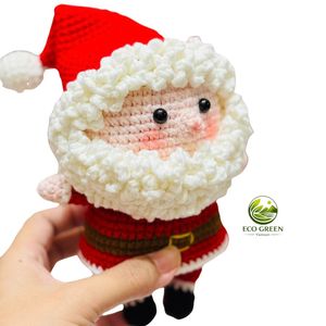 <b>Christmas</b> Tree Crochet Plush Doll Keychain Handmade Santa Claus Snowman Elk Stuffed Holiday <b>Gift</b> Souvenir Toy - Product Image 5