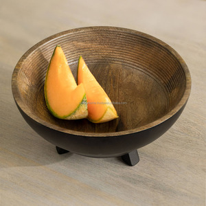 Cuencos hechos a mano de madera Vintage de alta calidad, ecológicos, de gran capacidad para restaurante, Hotel, hogar y fiesta, uso directo de la India - Product Image 5