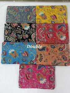 Indian Handmade Vintage Kantha <b>Quilt</b> Patchwork <b>Bedspread</b> Reversible Eco-Friendly Washable Cotton 300tc Thread Count 40 Count for - Product Image 4