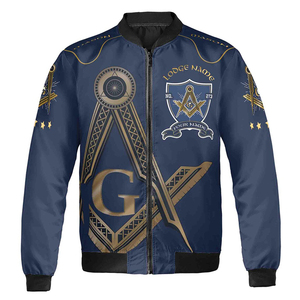 2026 Custom Name Lodge Freemasonry Unisex Bomber <b>Jacket</b> High Quality <b>Waterproof</b> Stand <b>Long</b> Sleeve Sublimated PHA Made Order - Product Image 5