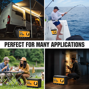 Rvpozwer 100AH 200AH 24V Solid State LiFePO4 Solar <b>Battery</b> for Marine 3-Year Warranty 4000-Cycle Life Model 1961 Operating Temp - Product Image 4