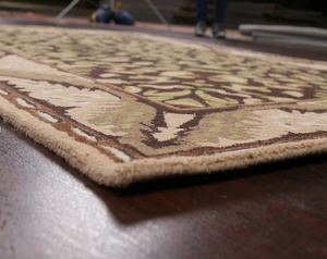 Tapis KNOT RUG en laine tuftée à la main, haute qualité, fait main, écologique, antidérapant, couleur beige, pour salon, enfants, hôtels, bureau - Product Image 5