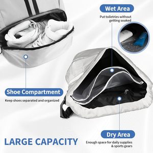 Bolsa de Gimnasio de Lona con Diseño Inteligente, Bolsa de Viaje Deportiva con Múltiples Bolsillos - Product Image 5