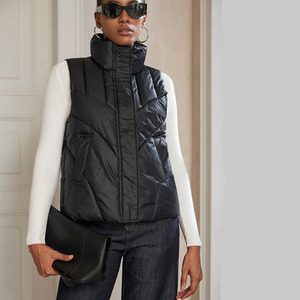 Gilet matelassé chaud d'hiver pour femme, best-seller, fermeture éclair et boutons, veste sans manches décontractée - Product Image 5