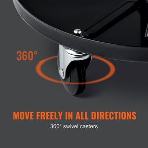 Taburete Neumático Rodante de 250 LBS para Taller, Altura Ajustable de 22-28, Asiento Acolchado de 22 para Garaje/Taller, Reparación de Automóviles, Mecánica - Product Image 6