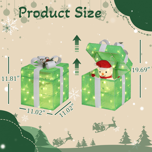 Pupazzo di Neve Motorizzato da 12 Pollici in Confezione Regalo, Decorazioni Natalizie da Esterno con 60 Luci LED per le Festività - Product Image 2