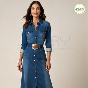 ชุดเดรสยีนส์ผู้หญิงรุ่นล่าสุดในชุดทางการและชุดลำลอง เหมาะสำหรับชุดเดรสยีนส์และเสื้อผ้ายีนส์ - Product Image 2
