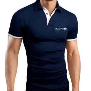 T-shirts en polyester et coton T-shirts polo unis pour hommes avec logo Polo imprimé avec logo personnalisé pour hommes - Product Image 4