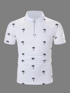 Chemise de golf pour homme à logo personnalisé imprimé numériquement, séchage rapide, couleur unie, mélange polyester/coton, manches courtes, vêtement haut de gamme - Product Image 3