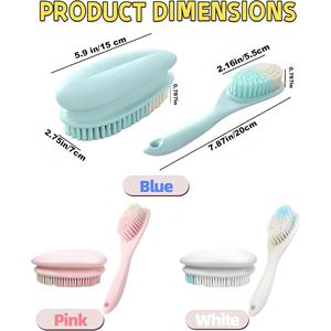 2 Pack Soft Bristle Laundry Cleaning Brushes Scrubber Brush for <b>Clothes</b> and Carpet Fabric Stain Removal <b>Scrubbing</b> - Product Image 2