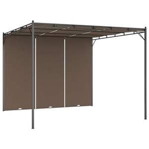 Gazebo de jardin taupe 9.8 'x 9.8' x 7.4 'avec auvent et pergola durables pour rideau latéral - Product Image 2