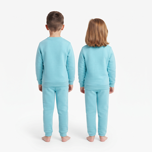 Conjunto de Ropa Deportiva Infantil con Capucha, Cómodo, de Algodón, para Invierno, Color Sólido, Informal, con Impresión Personalizada - Product Image 6
