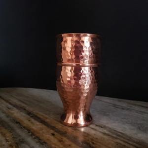 Vasos de Cobre con Textura Martillada de Estilo Moderno, Ideales para Beber Agua o Cerveza, Vaso de Cobre Puro y Artículos de Bebida Saludables para Uso Doméstico - Product Image 2