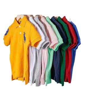 Chemises polo à manches courtes pour garçons, 100% coton, col rond, écologiques, compressées, séchage rapide et respirantes, chemises décontractées - Product Image 1