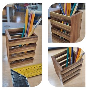 desk organizer wooden travel desk accessory wooden organizer case wooden stationery case wooden pencil <b>storage</b> <b>box</b> wooden writin - Product Image 5