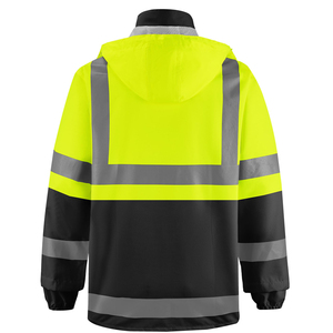 Hi Vis Workwear Men Reflective Winter <b>Working</b> Jacket High Visibility <b>Waterproof</b> Polyester Softshell <b>Working</b> Jacket - Product Image 2