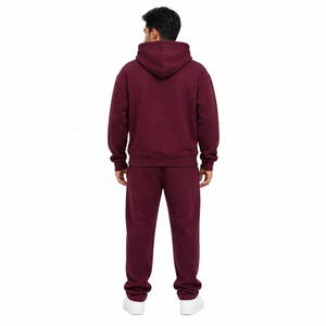 Men's Custom <b>Hooded</b> Sweatshirt <b>Zip</b>-Up Hoodies Set Regular Fit Fleece Casual Streetwear Full <b>Zip</b> Front Logo Print Tracksuit OEM - Product Image 3