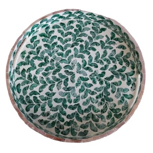 Wholesale Round Mother of Pearl Serving Tray Elegant Decorative Tray Home <b>Utensils</b> and Kitchenware Accessories - Product Image 1