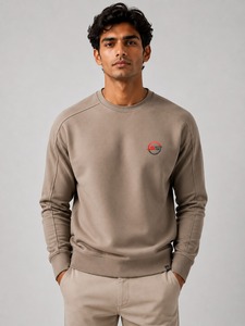 Sudadera con Estampado Gráfico para Hombre, Cuello Redondo, Manga Larga, Mezcla de Algodón Suave, Estilo Casual, Cómoda y Relajada - Product Image 1