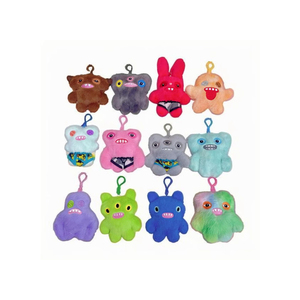 Cute <b>Plush</b> <b>Cat</b> Cupcake Keychain 3D Shape Soft Toy Cartoon Pendant With Strawberry Top - Product Image 2