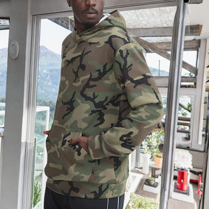 Sweat à capuche décontracté d'hiver de haute qualité, 96% polyester, 4% élasthanne, séchage rapide, extensible, motif camouflage, coupe classique, cordon de serrage - Product Image 2