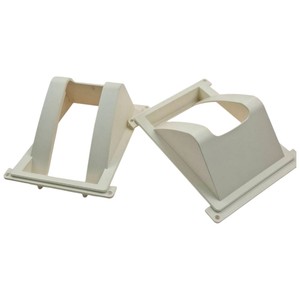Capot de ventilation en plastique angulaire pour conduits d'air |   Bride d'échappement murale moulée par injection sur mesure |   Boîtier de ventilation pour machines industrielles - Product Image 3