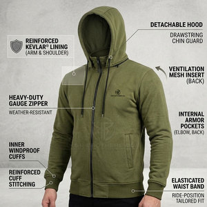 Sudadera con Capucha Protectora para Motociclistas, Colección Racing, Diseño Personalizado, Fabricación Pakistaní, Ropa de Motociclismo para Hombre - Product Image 5