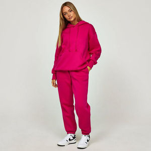 Conjunto Deportivo de 2 Piezas para Mujer, Sudadera con Capucha Extra Grande, Transpirable, de Peso Medio, para Invierno, Tallas Grandes - Product Image 1