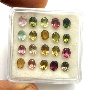 พลอยทัวร์มาลีนธรรมชาติทรงรีขนาด 4*5 มม. พลอยทัวร์มาลีนเจียระไนสำหรับทำเครื่องประดับ ได้รับการรับรองจาก IGI - Product Image 6