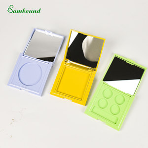 Wholesale Custom Square Highlighter Contour Empty Palette Multi-Color Snap-on Case Silver Foil 3D Printed Patterns Case - Product Image 6