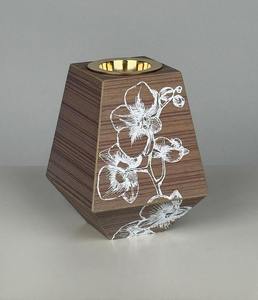Quemador de Incienso de Sándalo Hecho a Mano con Diseño Floral Turquesa e Inserto Metálico, Difusor Aromático para Decoración del Hogar, Uso en Todas las Estaciones - Product Image 4