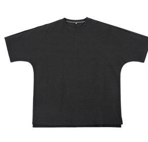 T-shirts en toile de coton surdimensionnés pour hommes, couleur unie, coupe ajustée, épaules tombantes, style streetwear, grandes tailles, décontracté, livraison rapide - Product Image 2