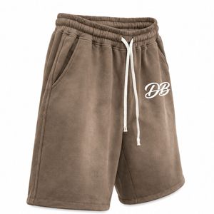 Shorts en molleton surdimensionnés pour hommes, mélange de coton de qualité supérieure, style streetwear décontracté, fabricant OEM ODM, vente en gros - Product Image 3