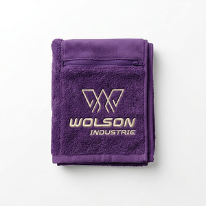 Serviette de sport en bambou professionnelle Wolson Industry, séchage rapide, écologique, design brodé, pour la salle de sport, les entraînements sportifs - Product Image 1