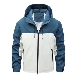 Chaqueta Cortavientos Ligera Casual para Hombre 2026 OEM al por Mayor, Plegable, de Lona Estándar con Cuello Alto y Teñido Liso Frontal para Otoño - Product Image 1