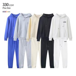 Chándal Deportivo Urbano de Talla Grande con Forro Polar de 320 g/m², 80% Algodón, 20% Poliéster, con Logotipo Personalizado, Sudadera Lisa - Product Image 3