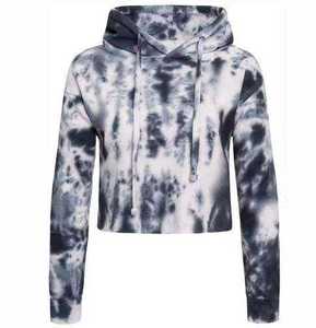 Sudadera Corta con Capucha Tie Dye para Mujer, Manga Regular, Tejido de Algodón, Estilo Casual para Primavera - Product Image 3