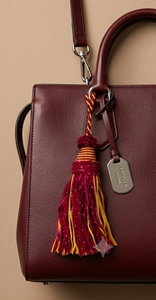 Red and Gold <b>Tassel</b> Decorative Fringe <b>for</b> Green Velvet Furniture - Product Image 2