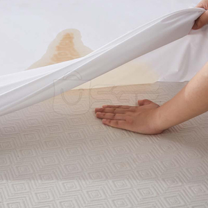 Breathable Terry Mattress Protector <b>Bed</b> Mat Knitted Eco-Friendly Luxury Polyester Deep Pocket Construction Soft Surface Reliable - Product Image 5