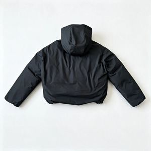 <b>Men's</b> <b>Black</b> Hooded Bomber Jacket <b>Long</b> Loose Anti-Bacterial Faux Fur Lining Moto Biker Style Spring Zipper <b>Coat</b> - Product Image 5