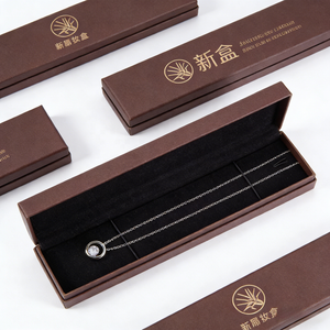 Caja de cartón recubierto de papel para accesorios de joyería cuadrados, laminación mate, relieve, para pendientes y collares - Product Image 1