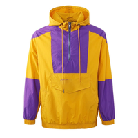 Veste coupe-vent unisexe personnalisable avec logo de fraternité, style demi-zip, imperméable, à capuche