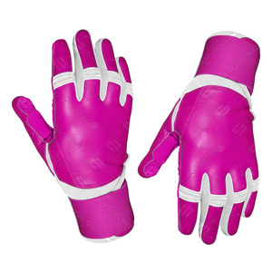 Gants de frappe en cuir rose, ambidextres, fermeture auto-agrippante, durables, confortables, avec support de poignet, non-tissés, pour entraînement, unisexe adulte - Product Image 2