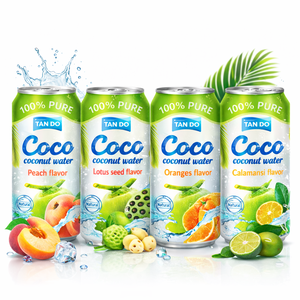 Proveedor OEM, Bebida de Agua de Coco de 330 ml, Sabor a Semilla de Loto, Naranja, Calamansi y Melocotón, Bebida en Lata de Aluminio, Certificación Halal - Product Image 1