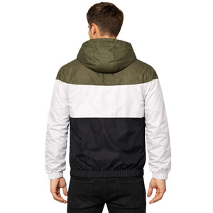 Streetwear Trendy Color Block Zip Up Custom Logo <b>jacket</b> for <b>men</b> <b>Lightweight</b> Nylon Windbreaker Wholesale Low MOQ High Quality - Product Image 1
