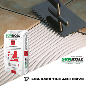 LSA Polymer modified high strength stone and tile <b>adhesive</b> white base cement bonding solution durable cladding material - Product Image 3