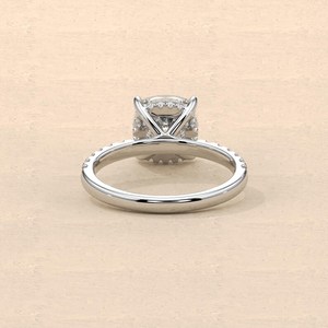 Bague Halo Classique en Diamant Taille Coussin 1,01 Carat Certifié IGI, Or Blanc 10K, Diamant de Laboratoire, Cadeau d'Anniversaire pour Elle - Product Image 5