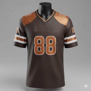 Camiseta de Fútbol Americano Personalizada, Estilo Urbano, para Adultos, Transpirable, de Secado Rápido, 100% Poliéster, Económica - Product Image 1