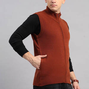 Pulls en tricot pour hommes chauds et élégants pour l'hiver, avec fermeture éclair, logo brodé personnalisé - Product Image 3